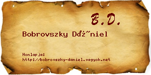 Bobrovszky Dániel névjegykártya